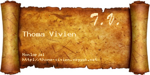Thoma Vivien névjegykártya